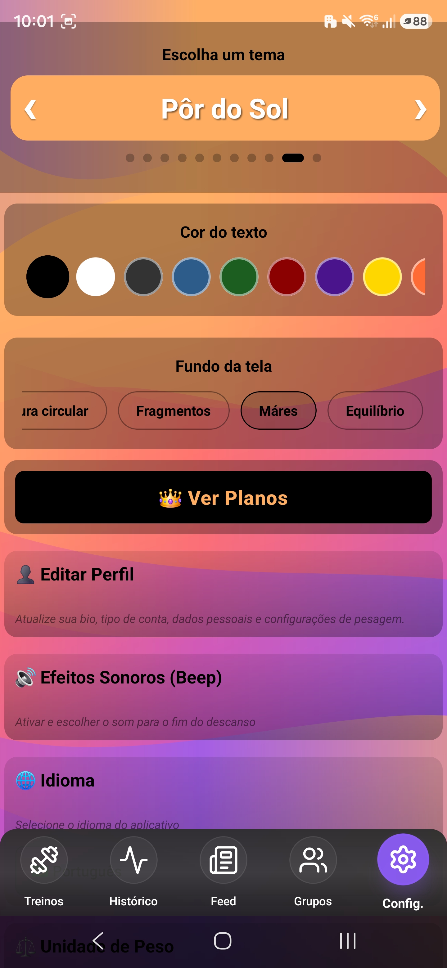 Tema Pôr do Sol